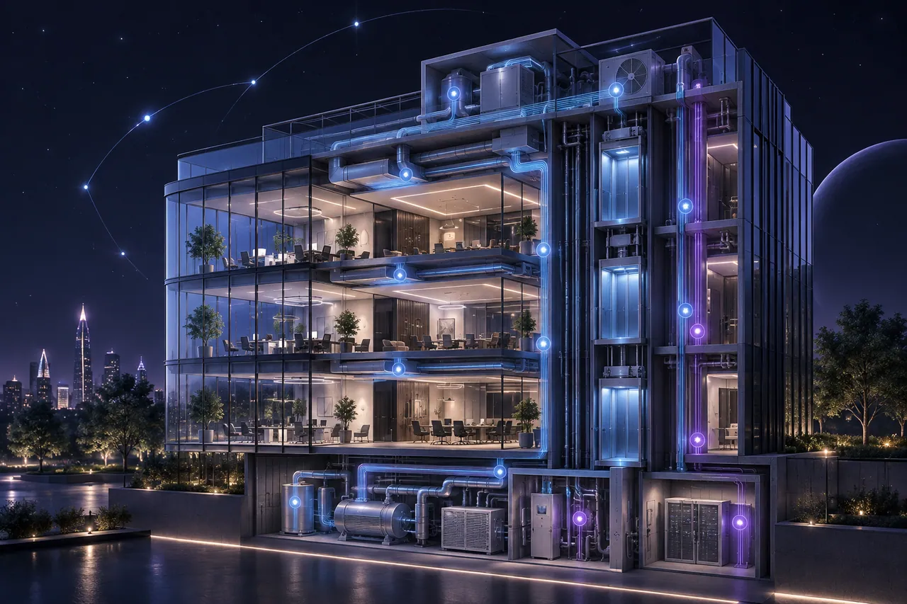 Conceptual building systems with connected maintenance signals